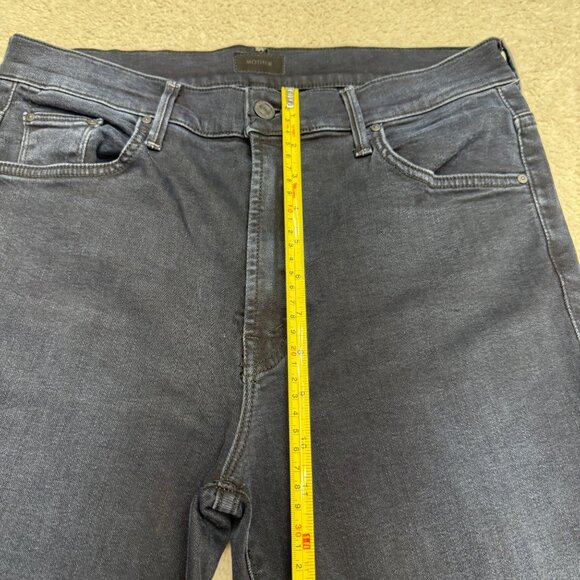 Mother The Insider Crop Step Fray Black Jean Women's Denim Pants, Size 31 - Picture 12 of 12